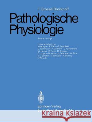 Pathologische Physiologie Franz Grosse-Brockhoff 9783642877964 Springer - książka