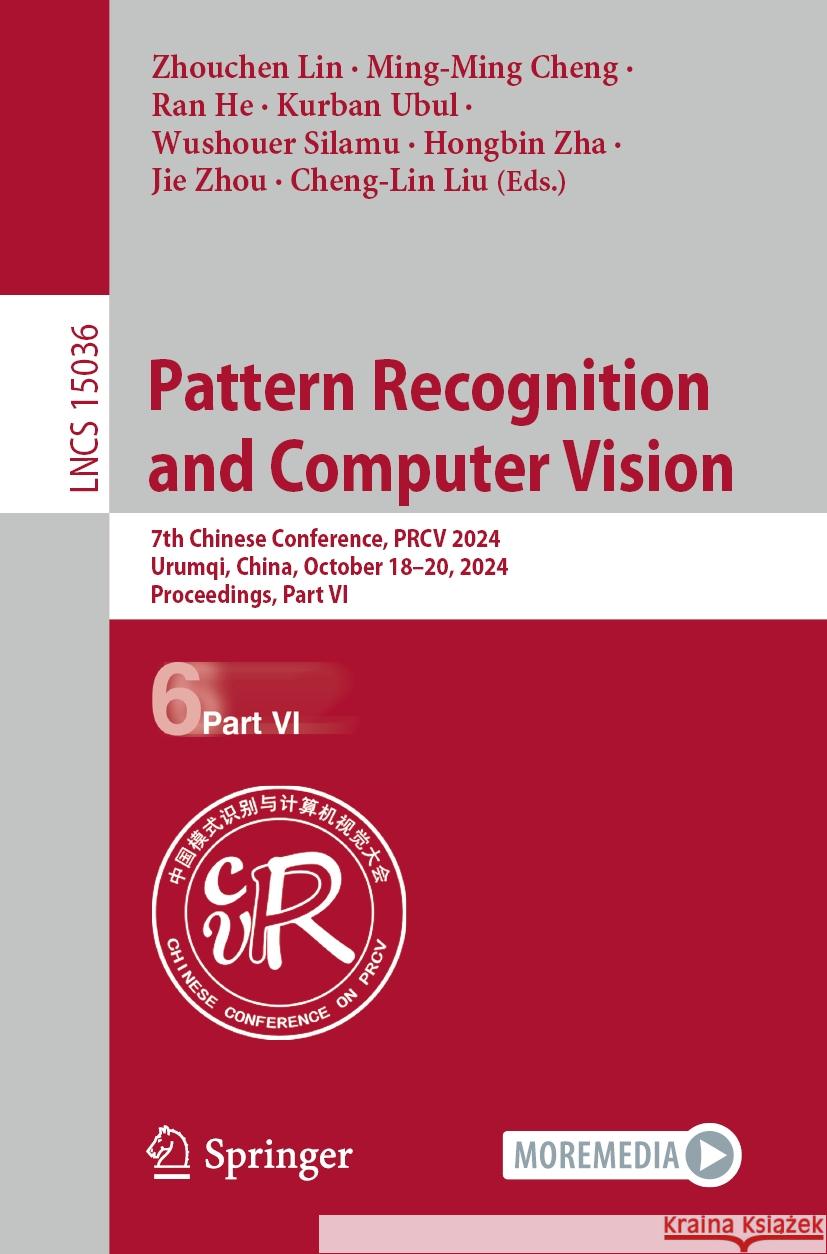 Pattern Recognition and Computer Vision  9789819785070 Springer - książka