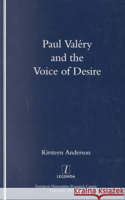 Paul Valery and the Voice of Desire  9781900755405 Legenda - książka