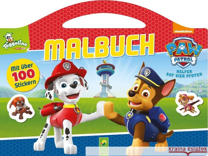 PAW Patrol Malbuch : Mit über 100 Stickern  9783849917159 Schwager & Steinlein - książka