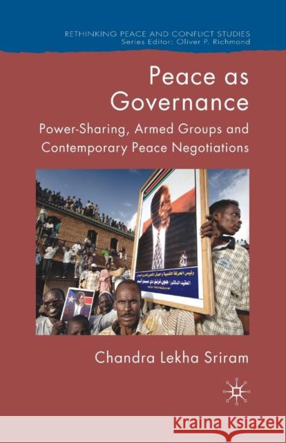 Peace as Governance Sriram, C. 9781349540266 Palgrave Macmillan - książka
