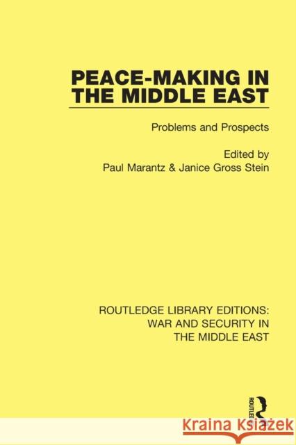 Peacemaking in the Middle East: Problems and Prospects  9781138684447  - książka