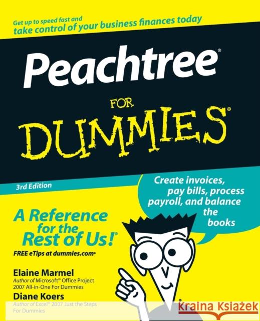 Peachtree for Dummies Marmel, Elaine 9780470179888 For Dummies - książka