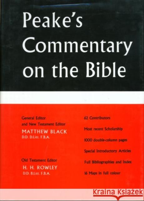 Peake's Commentary on the Bible Matthew Black Harold Henry Rowley 9780415051477 Routledge - książka