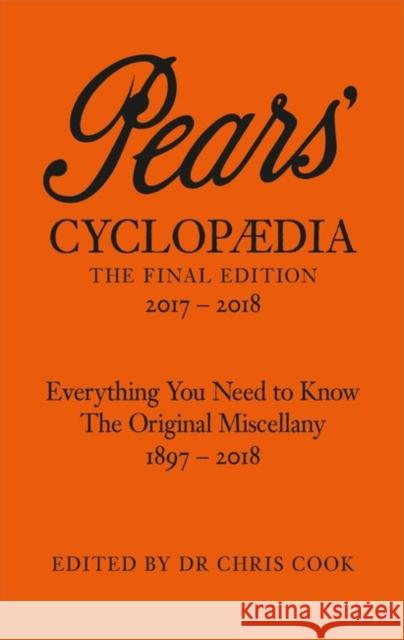 Pears' Cyclopaedia 2017-2018 Cook, Chris 9780141985541 Penguin Books Ltd - książka