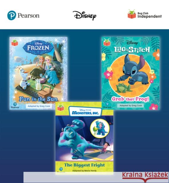 Pearson Bug Club Disney Reception Pack B, including decodable phonics readers for phases 2 and 3; Frozen: Fun in the Sun, Lilo and Stitch: Grab that Frog!, Monsters, Inc: The Biggest Fright Catherine Baker 9781292720456 Pearson Education Limited - książka