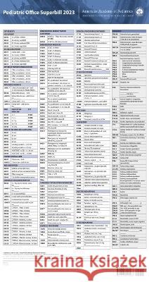 Pediatric Office Superbill 2023 American Academy of Pediatrics Committee   9781610026475 American Academy of Pediatrics - książka