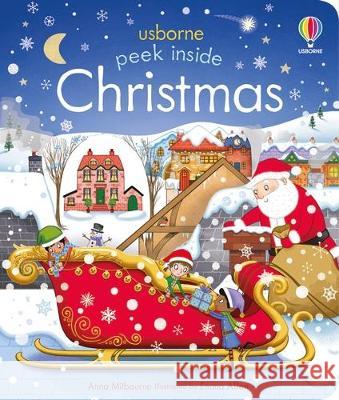 Peek Inside Christmas Anna Milbourne Emma Allen 9781805070504 Usborne Books - książka