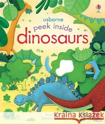 Peek Inside Dinosaurs Anna Milbourne Simona Dimitri 9781805319474 Usborne Books - książka