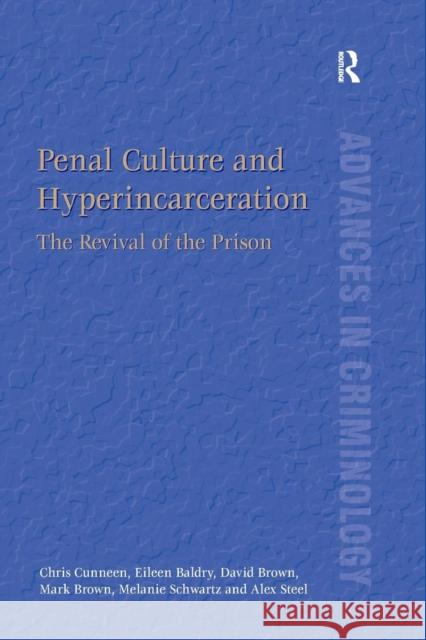 Penal Culture and Hyperincarceration: The Revival of the Prison Chris Cunneen Eileen Baldry David Brown 9781138269774 Routledge - książka