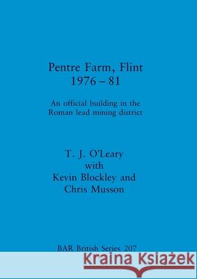 Pentre Farm, Flint, 1976-81: An official building in the Roman lead mining district Kevin Blockley Chris. Musson T. J. O'Leary 9780860546344 BAR Publishing - książka