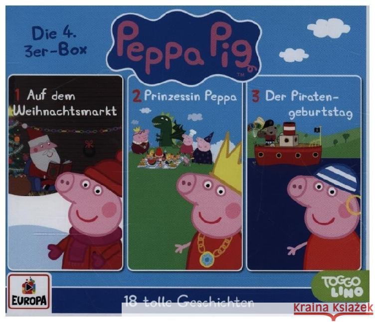 Peppa Pig Hörspiele - 3er Box. Box.4, 3 Audio-CD  0194397501926 Miller Sonstiges Wortprogramm - książka