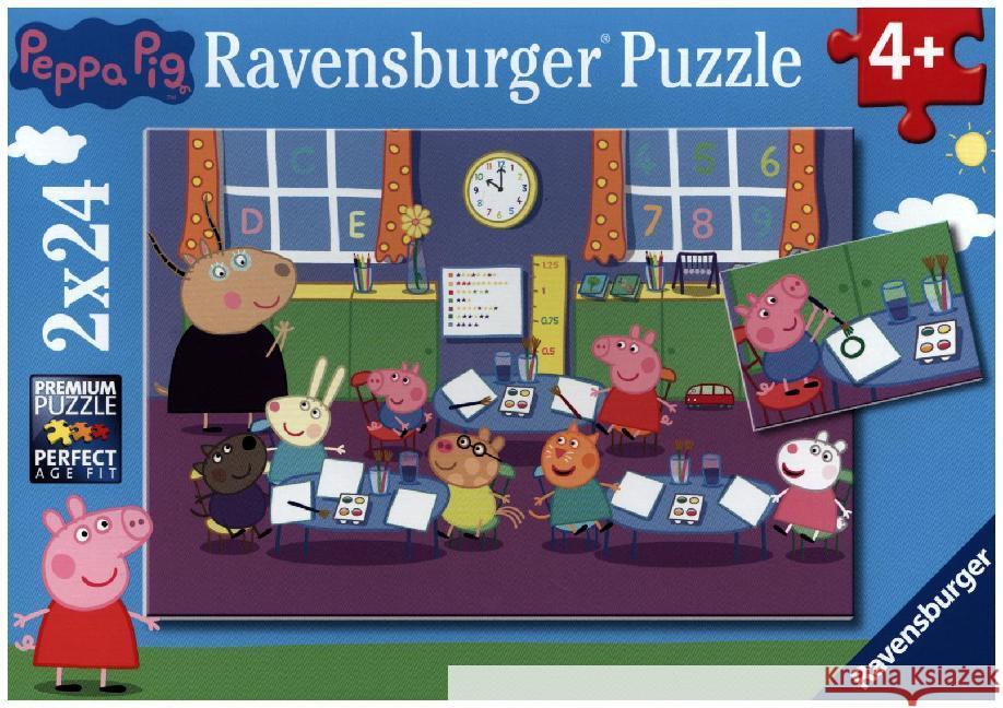 Peppa Pig in der Schule (Kinderpuzzle)  4005556090990 Ravensburger Verlag - książka