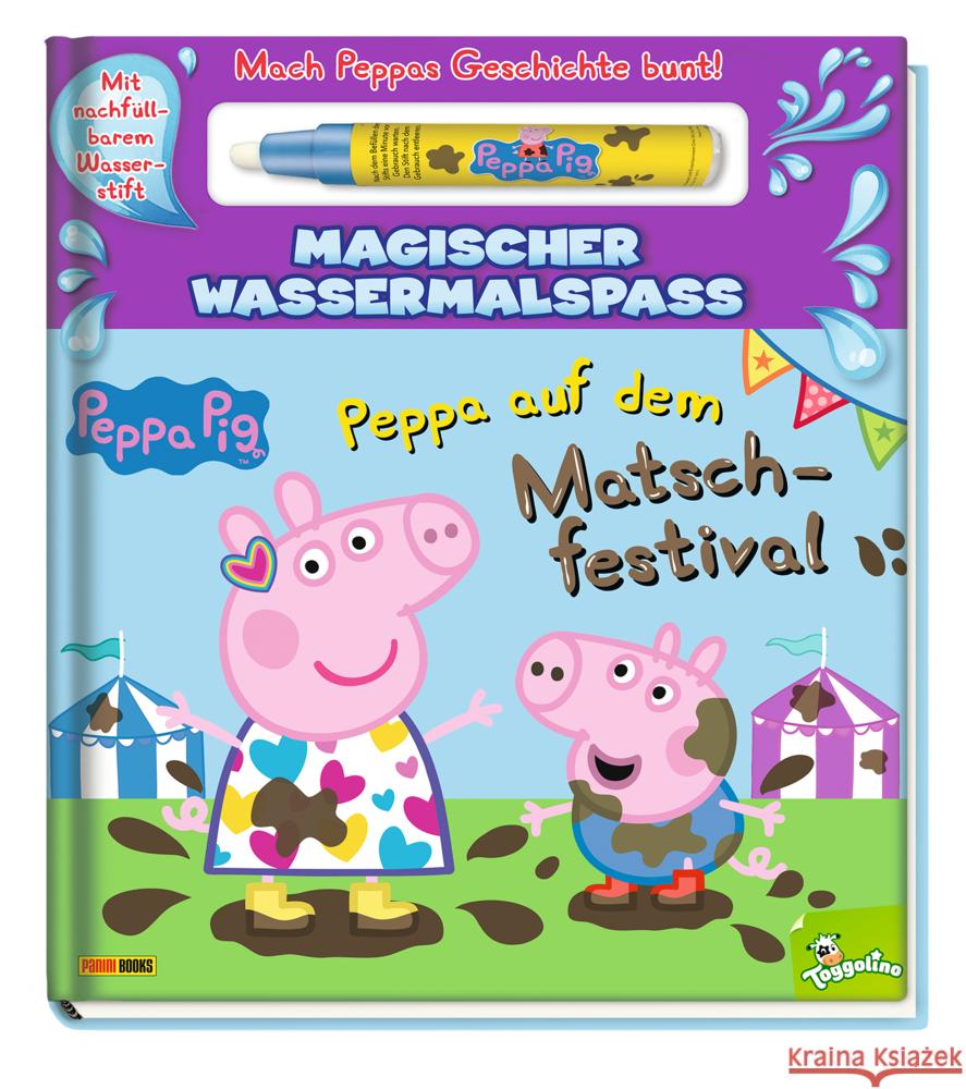 Peppa Pig: Peppa auf dem Matschfestival - Magischer Wassermalspaß Panini 9783833245220 Panini Books - książka