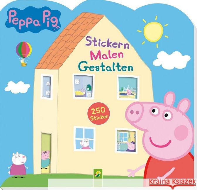 Peppa Pig Stickern Malen Gestalten : Mit 250 tollen Stickern  9783849914165 Schwager & Steinlein - książka