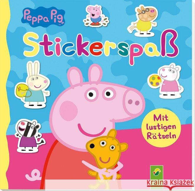 Peppa Pig Stickerspaß : Mit lustigen Rätseln. mit vielen Stickern, Rätseln und Ausmalbildern  9783849914707 Schwager & Steinlein - książka