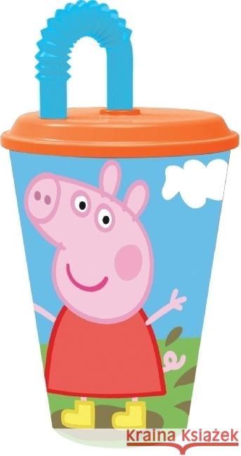 Peppa Pig Trinkbecher mit Strohhalm  4043891307175 POS - książka