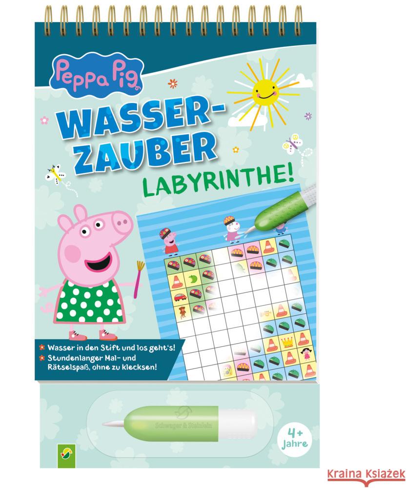 Peppa Pig Wasserzauber | Labyrinthe. Einfach mit Wasser malen!  9783849942946 Schwager & Steinlein - książka