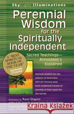 Perennial Wisdom for the Spiritually Independent: Sacred Teachings--Annotated & Explained Rami Shapiro 9781594735158 Skylight Paths Publishing - książka
