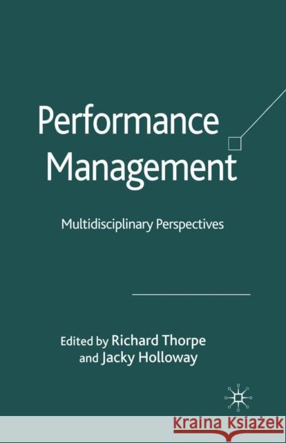 Performance Management: Multidisciplinary Perspectives Thorpe, R. 9781349524457 Palgrave MacMillan - książka