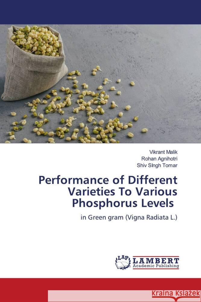 Performance of Different Varieties To Various Phosphorus Levels Malik, Vikrant, Agnihotri, Rohan, Tomar, Shiv SIngh 9786206791003 LAP Lambert Academic Publishing - książka