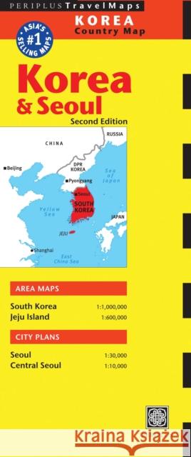Periplus: Korea & Seoul Country Map Periplus 9780794606206 Periplus Editions - książka