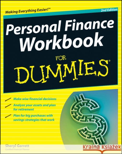 Personal Finance Workbook for Dummies Garrett, Sheryl 9781118106259  - książka