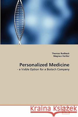 Personalized Medicine Thomas Rudback Magnus Hertler 9783639302318 VDM Verlag - książka