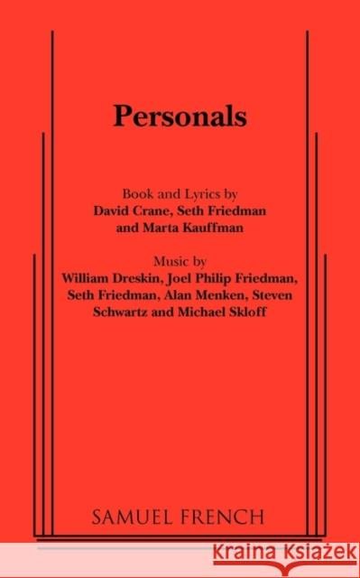 Personals David Crane Seth Friedman Marta Kauffman 9780573681240 Samuel French - książka