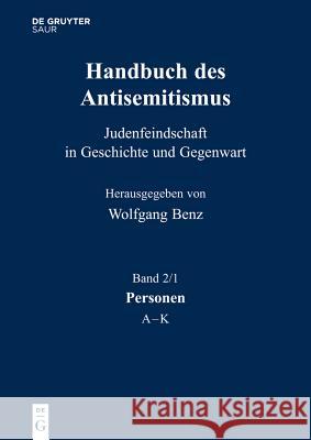 Personen Benz, Wolfgang 9783598240720 K. G. Saur - książka