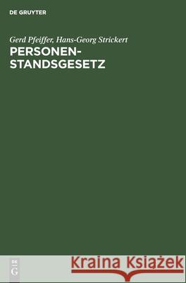 Personenstandsgesetz: Kommentar No Contributor 9783112300824 De Gruyter - książka
