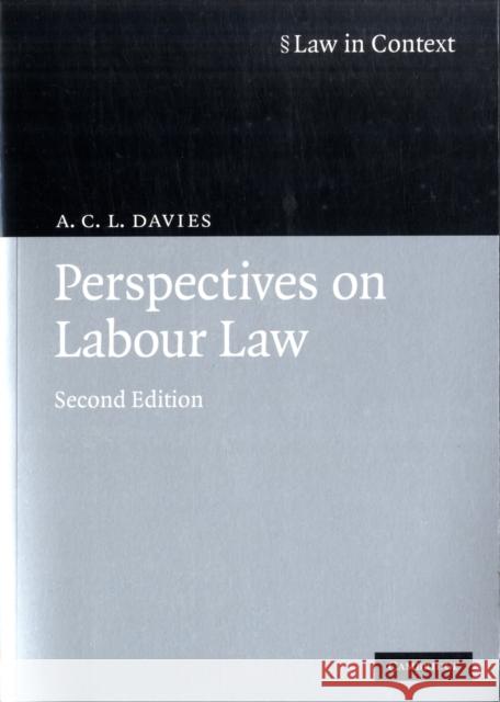 Perspectives on Labour Law A C L Davies 9780521722346  - książka