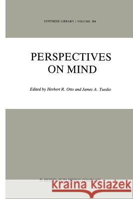 Perspectives on Mind H. R. Otto J. Tuedio 9789401082907 Springer - książka