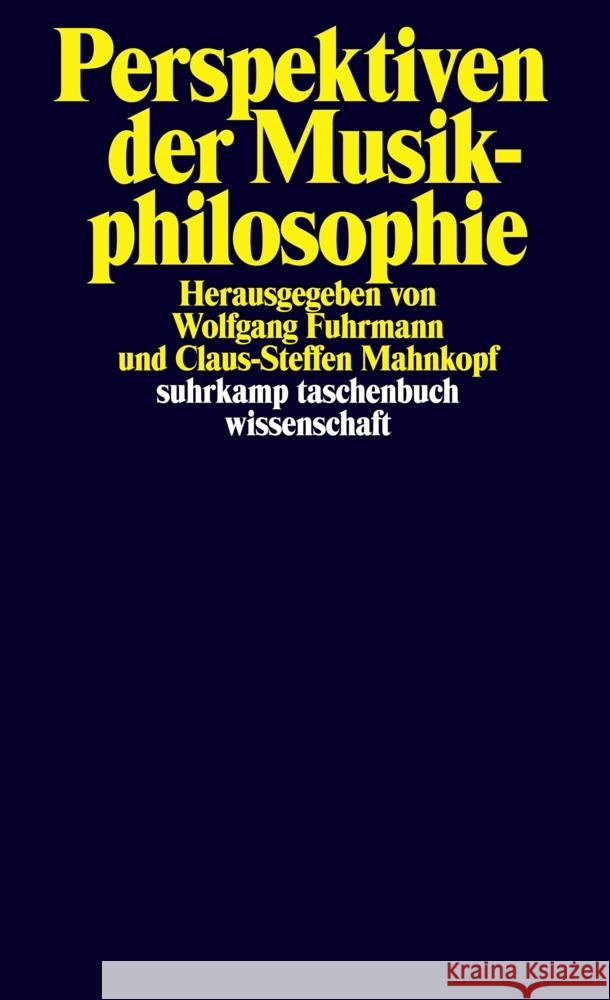 Perspektiven der Musikphilosophie  9783518299616 Suhrkamp - książka