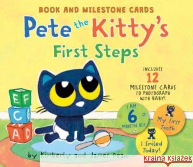 Pete the Kitty's First Steps: Book and Milestone Cards Kimberly Dean 9780063111523 HarperCollins Publishers Inc - książka