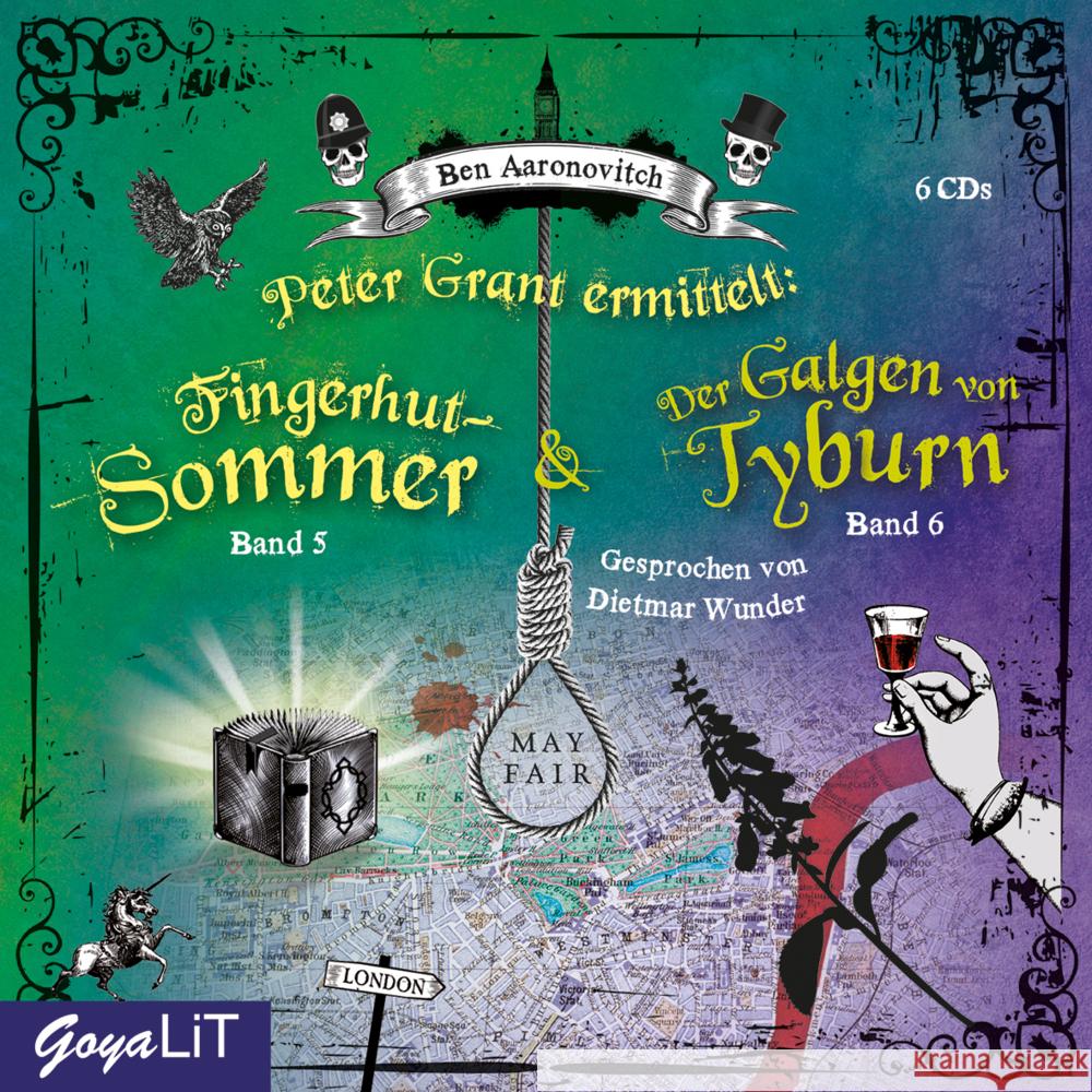 Peter Grant ermittelt: Fingerhut-Sommer  / Der Galgen von Tyburn, 6 Audio-CD Aaronovitch, Ben 9783833743221 Jumbo Neue Medien - książka