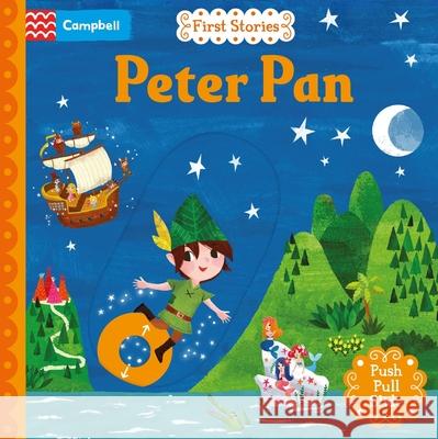 Peter Pan: A Push, Pull, Slide Book Miriam Bos Campbell Books 9781035083268 Campbell Books - książka