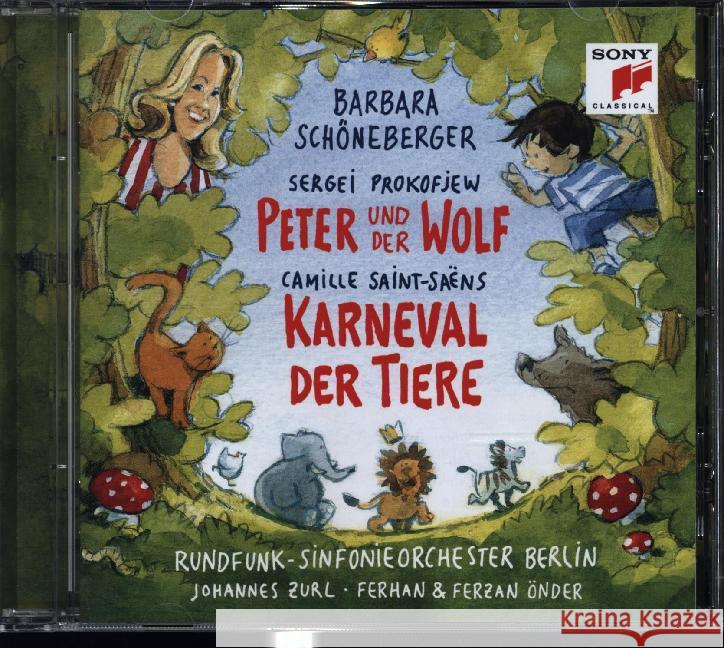 Peter und der Wolf - Karneval der Tiere, 1 Audio-CD Prokofjew, Sergej, Saint-Saëns, Camille 0190759943328 Sony Classical - książka