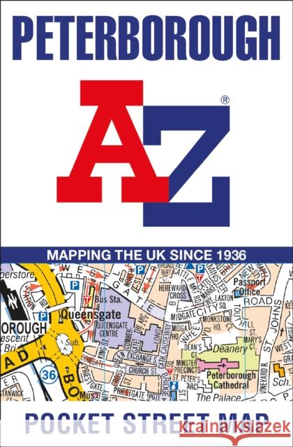 Peterborough A-Z Pocket Street Map A-Z maps 9780008560546 HarperCollins Publishers - książka