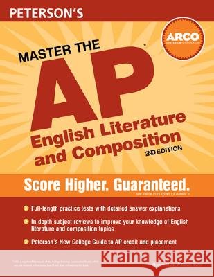 peterson's master ap english literature & composition  Margaret C. Moran W. Frances Holder 9780768924732 Peterson's Guides - książka