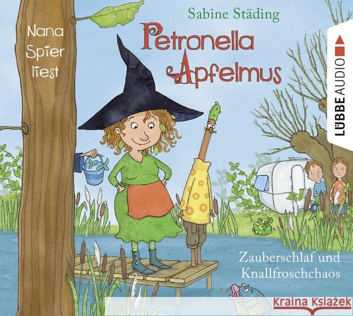 Petronella Apfelmus - Zauberschlaf und Knallfroschchaos, 2 Audio-CDs : Lesung. Gekürzte Ausgabe Städing, Sabine 9783785750933 Bastei Lübbe - książka