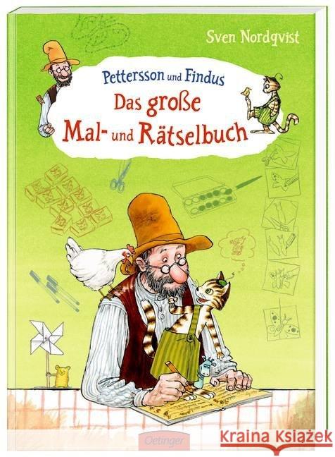 Pettersson und Findus. Das große Mal- und Rätselbuch Nordqvist, Sven 9783789117992 Oetinger - książka