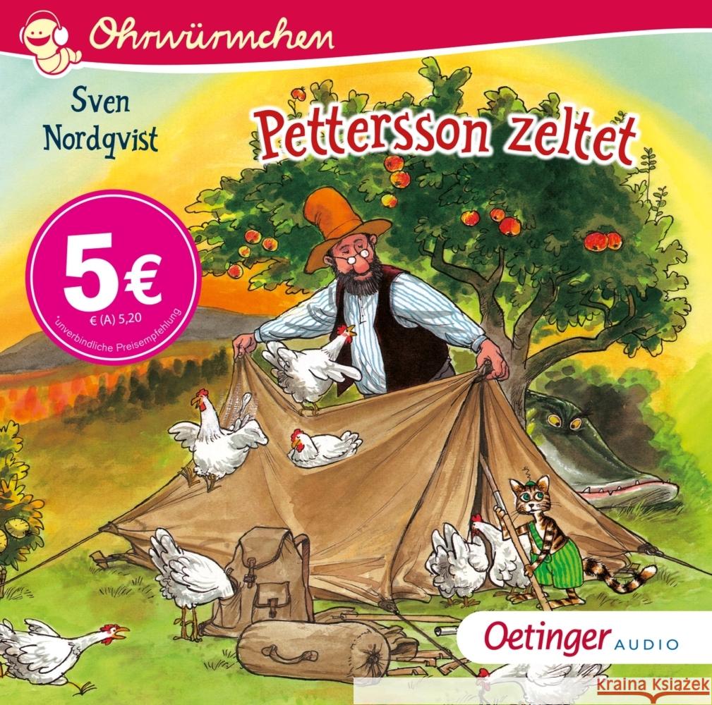 Pettersson und Findus. Pettersson zeltet, 1 Audio-CD Nordqvist, Sven 9783837393842 Oetinger Media - książka