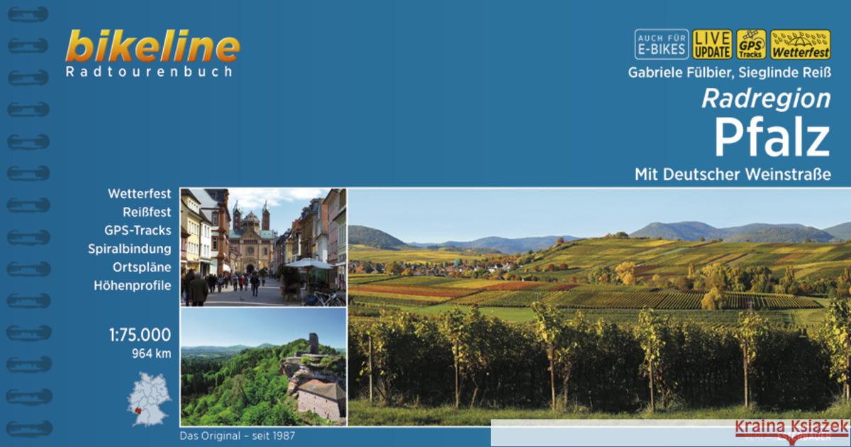 Pfalz Radregion Mit Deutscher Weinstrsse: 2022  9783711100368 Verlag Esterbauer - książka