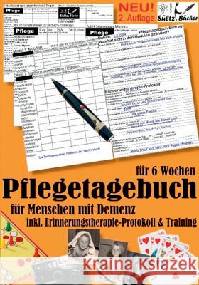 Pflegetagebuch XXL (6 Wochen) für Menschen mit Demenz - inkl. Erinnerungstherapie-Protokoll Renate Sültz, Uwe H Sültz 9783752835014 Books on Demand - książka