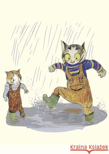 Pfützenspaß, 10 Postkarten : Motivserie: Geschwister Erlbruch, Wolf 4260192780128 Peter Hammer Verlag - książka