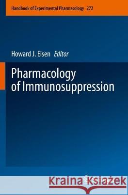 Pharmacology of Immunosuppression  9783031051203 Springer International Publishing - książka