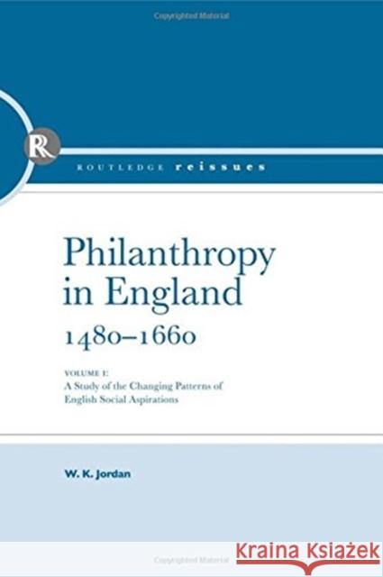 Philanthropy in England W. K. Jordan 9780415401937 Routledge - książka