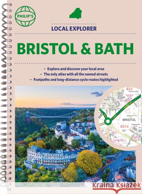 Philip's Local Explorer Street Atlas Bristol and Bath Philip's Maps 9781849076029 Octopus Publishing Group - książka