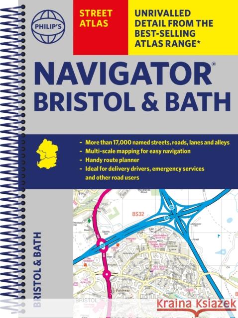 Philip's Navigator Street Atlas Bristol  & Bath Philip's Maps 9781849076012 Octopus Publishing Group - książka
